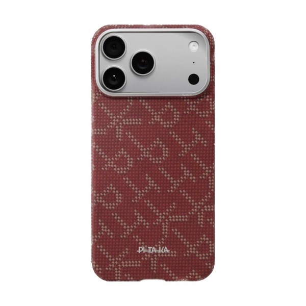 Защитный чехол Pitaka Monogram Ultra Slim Case for iPhone 17 Pro Max Gold/Red