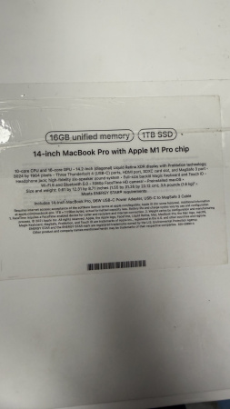 Apple MacBook Pro 14" M1 Pro (10-core CPU, 16-core GPU) / RAM 16GB / SSD 1TB Silver Б/У