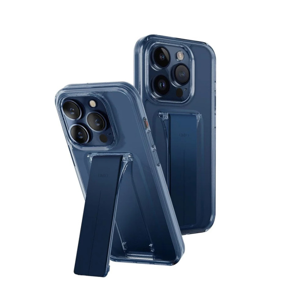 Защитный чехол Uniq Heldro Mount с подставкой для iPhone 15 Pro Max Deep Blue