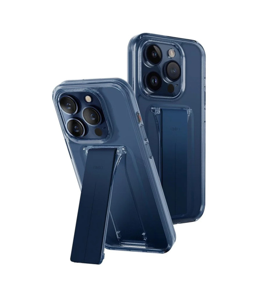 Защитный чехол Uniq Heldro Mount с подставкой для iPhone 15 Pro Deep Blue