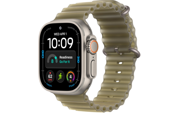 Часы Apple Watch Ultra 4 (2026) 49mm Natural Titanium Case with Translucent Kelp Ocean Band (GPS + Cellular)