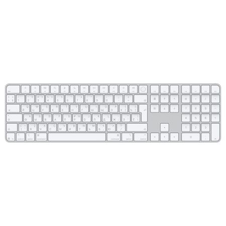 Клавиатура Apple Magic Keyboard USB-C с Touch ID с русской гравировкой и цифровой панелью White