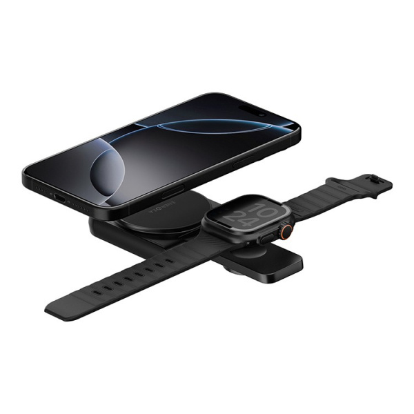 Беспроводное зарядное устройство EnergEA MagDuo 2-in-1 foldable QI2 17.5W Gun