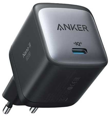 Сетевое зарядное устройство Anker PowerPort Nano II 65W USB-C GaN Black