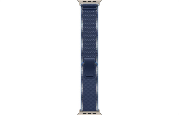 Apple Watch Ultra 3 (2025) 49mm Natural Titanium Case with Blue/Bright Blue Trail Loop (GPS + Cellular) (S/M)