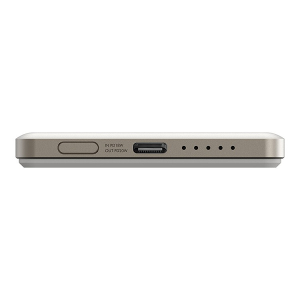 Внешний аккумулятор EnergEA AluPac Air 5K MagSafe 5000 мАч 15W, USB-C 20W Ultra Light Aluminium Natural Titanium