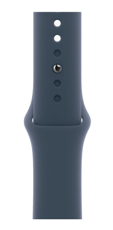 Часы Apple Watch SE (2023) 40mm Silver Aluminium Case with Storm Blue Sport Band (GPS) (размер M/L)