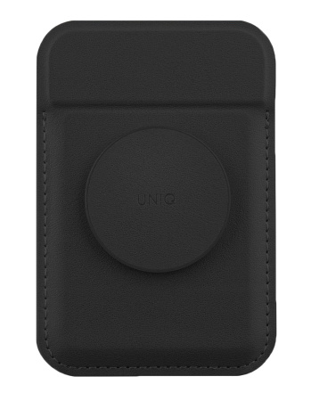 Магнитный бумажник UNIQ Flixa Magnetic Card Wallet with MagSafe Jet Black