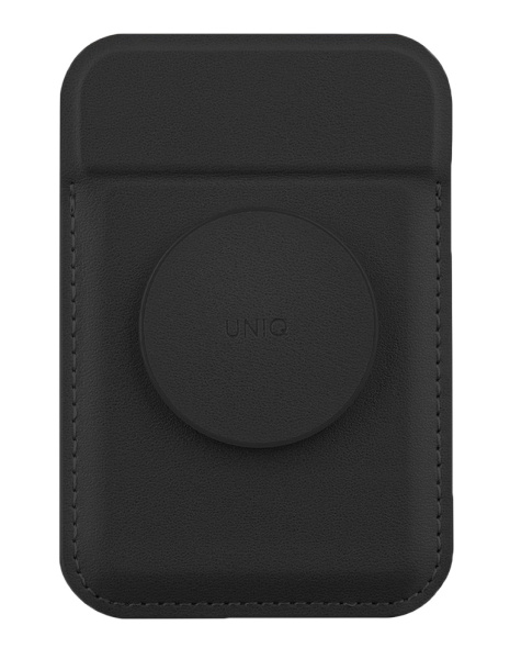 Магнитный бумажник UNIQ Flixa Magnetic Card Wallet with MagSafe Jet Black