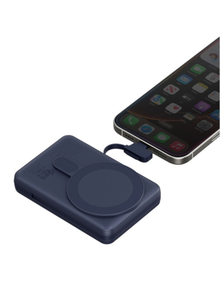Внешний аккумулятор Energea MagPac PRO Plus (CCC) 10000mAh Magsafe QI2 15W USB-C 20W with cable and Stand Blue