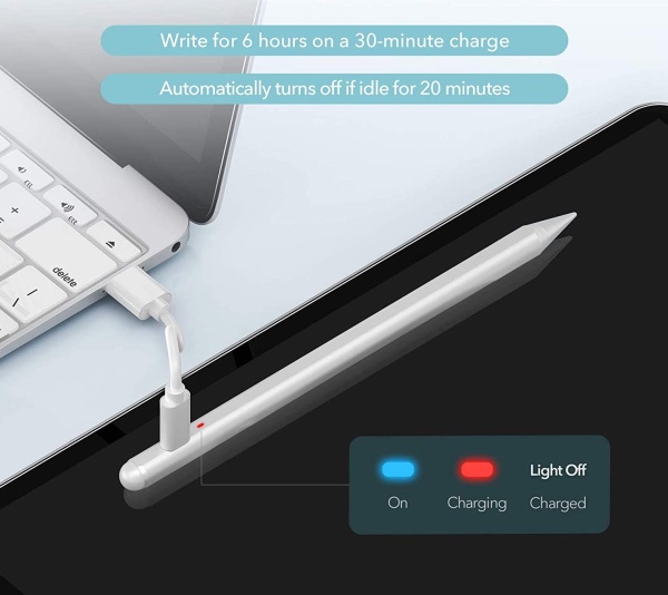 Стилус ESR Digital Stylus Pencil Magnetic для iPad White