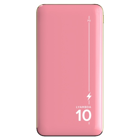 Внешний аккумулятор Lyambda Power Delivery 20W + QC3.0 Slim 10000 мАч LP304 Pink