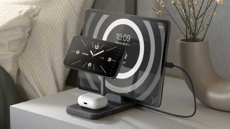 Беспроводная док-станция Zens 3-in-1 Modular Wireless Charger with iPad Charging Stand Black