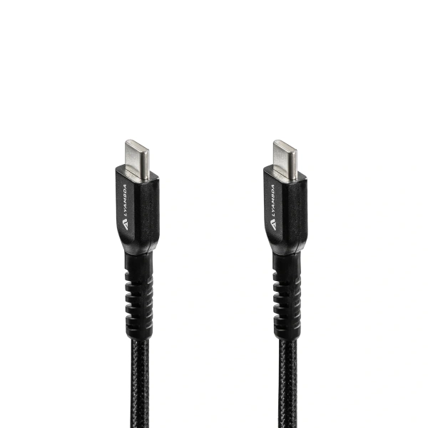 Кабель Lyambda USB-C to USB-C 1m Black