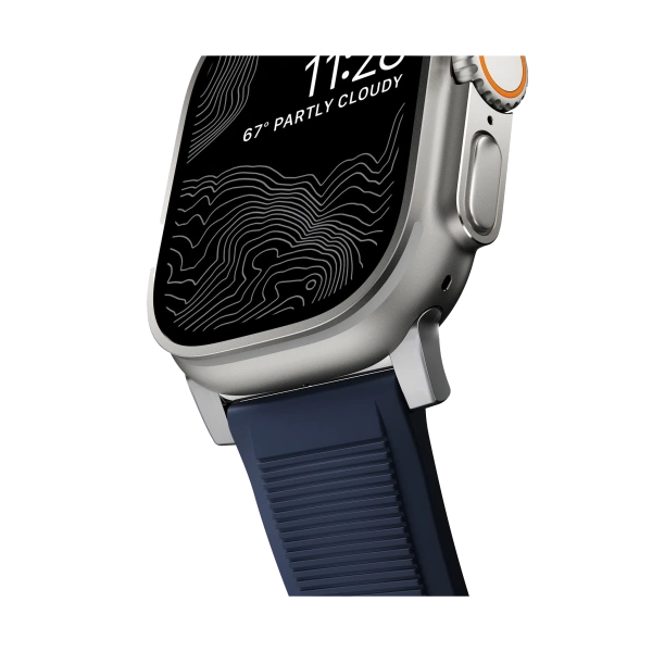 Ремешок Nomad Rugged Strap для Apple Watch 49/45/44/42mm Atlantic Blue / Natural Hardware