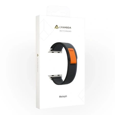 Ремешок Lyambda Meleph для Apple Watch 38-41 мм Black/Grey/Orange