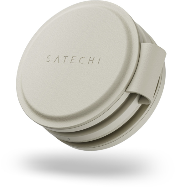 Беспроводное зарядное устройство Satechi OntheGo 3 в 1 Charger Песочный