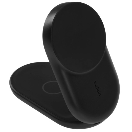 Беспроводное зарядное устройство Belkin UltraCharge 2-in-1 Foldable Magnetic 25W Qi2 Wireless charger (Round) Черный