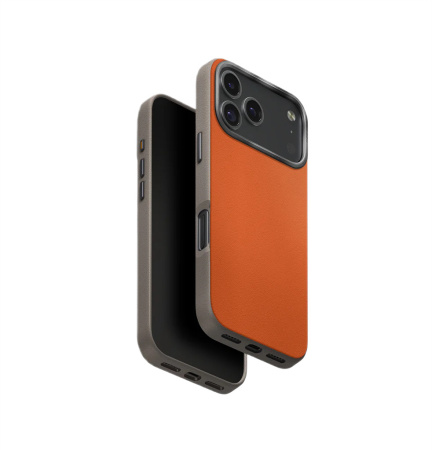 Защитный чехол UNIQ Lyden DS (MagSafe) для iPhone 17 Pro Flame Orange/Flint Grey