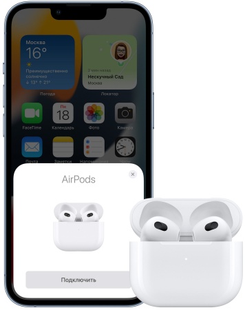 Беспроводные наушники Apple AirPods (3-е поколение) в футляре с беспроводной зарядкой MagSafe MME73