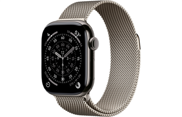 Часы Apple Watch Series 11 46mm Slate Titanium Case with Natural Milanese Loop (GPS + LTE)