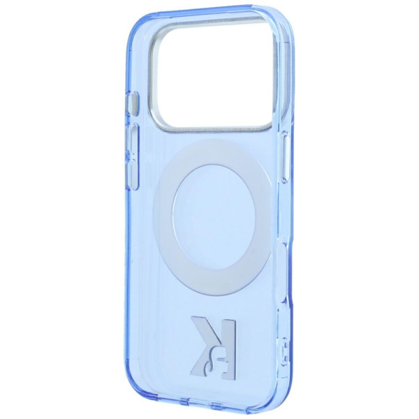 Защитный чехол Lagerfeld для iPhone 18 Pro Max/17 Pro Max Ring stand Light Blue (MagSafe)