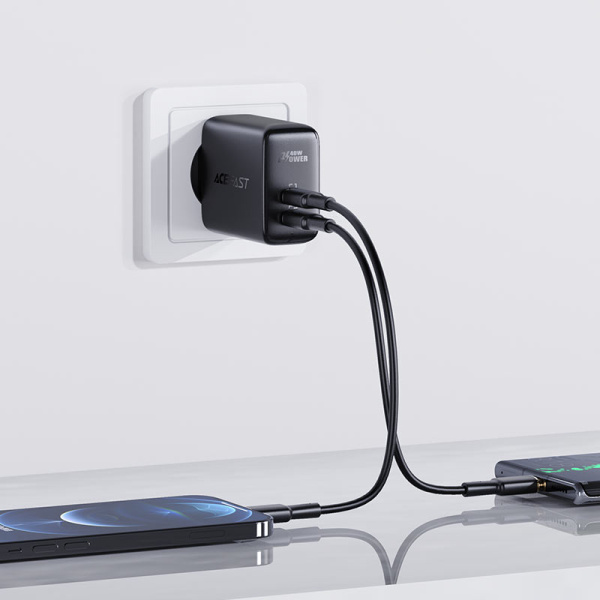 Зарядное устройство ACEFAST A9 PD 40W USB-C+USB-C Black