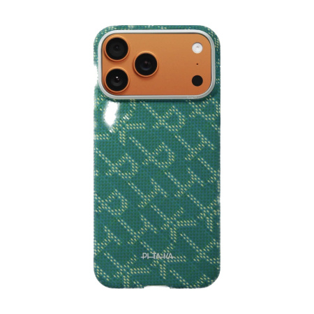 Защитный чехол Pitaka Monogram Ultra Slim Case for iPhone 17 Pro Max Gold/Green