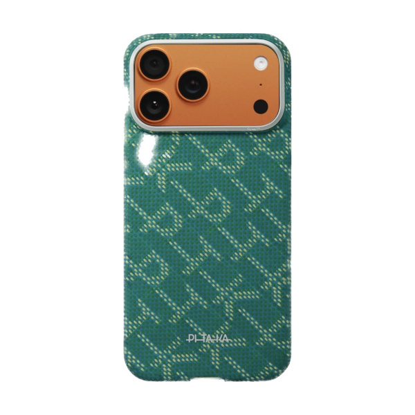 Защитный чехол Pitaka Monogram Ultra Slim Case for iPhone 17 Pro Max Gold/Green