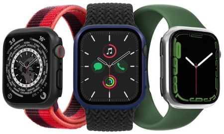 Чехол со стеклом Uniq Legion +9H Curved glass для Apple Watch 7 45 мм Black
