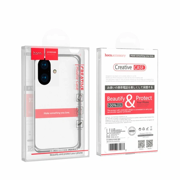 Чехол HOCO Light Series TPU для iPhone 17 Transparent