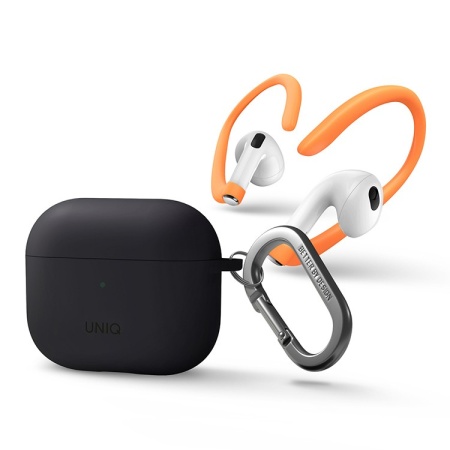 Чехол Uniq с карабином и держателем для AirPods 3 (2021) NEXO Grey