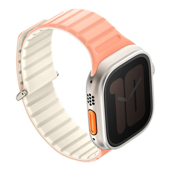 Ремешок Uniq для Apple Watch 42-49 mm Revix EVO Reversible Magnetic Crepe Pink / Ivory