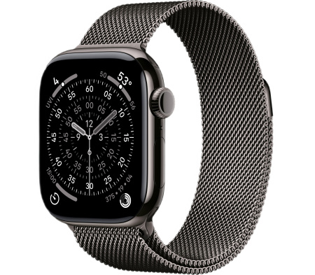 Часы Apple Watch Series 11 46mm Slate Titanium Case with Slate Milanese Loop (GPS + LTE) S/M