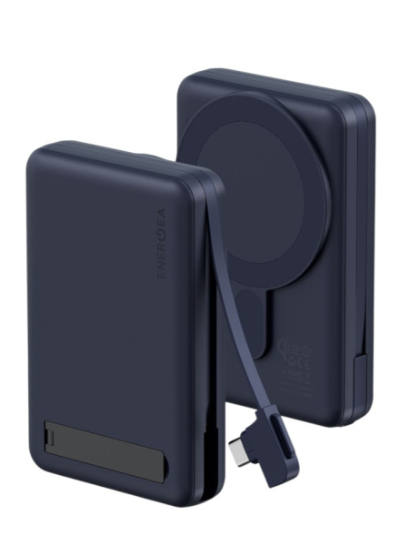 Внешний аккумулятор Energea MagPac PRO Plus (CCC) 10000mAh Magsafe QI2 15W USB-C 20W with cable and Stand Blue