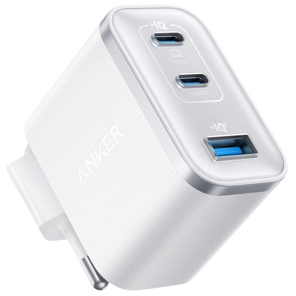 Сетевое зарядное устройство Anker Nano 70W USB + 2xUSB-C White