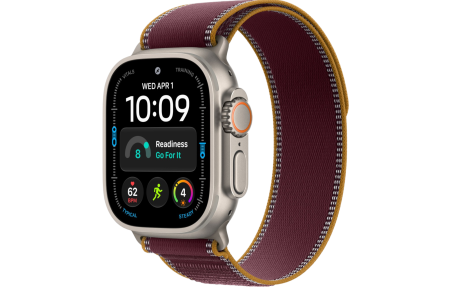 Часы Apple Watch Ultra 4 (2026) 49mm Natural Titanium Case with Burgundy Trail Loop - Medium (GPS + Cellular)