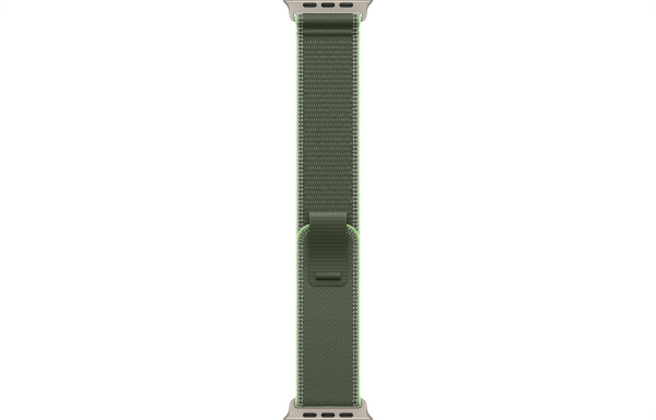 Apple Watch Ultra 3 (2025) 49mm Natural Titanium Case with Green/Neon Blue Trail Loop (GPS + Cellular) (S/M)