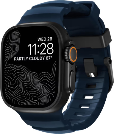 Ремешок Nomad Rocky Point Band для Apple Watch 49/45/44/42mm Black Atlantic