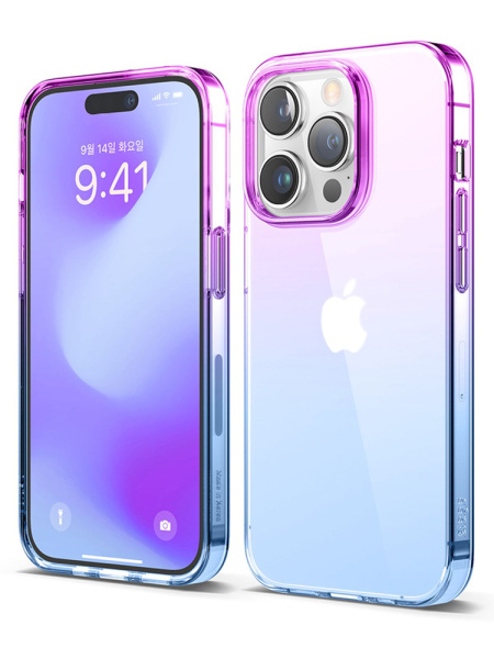 Чехол Elago для iPhone 14 Pro Aurora Case Gradient Purple/Blue