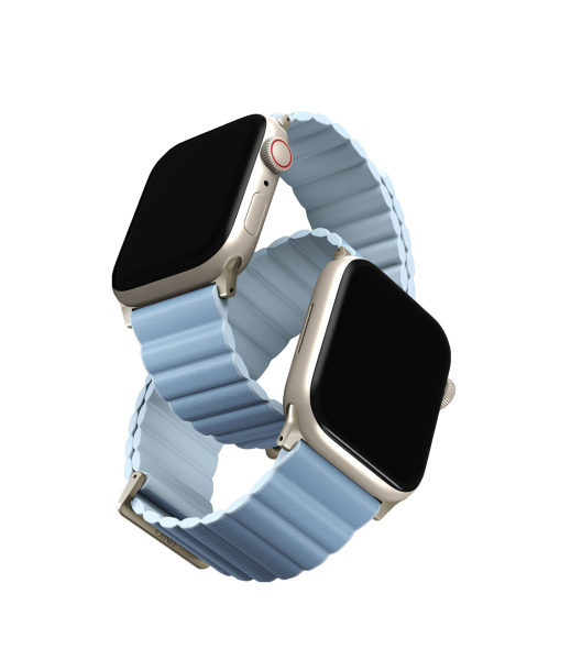 Ремешок Uniq для Apple Watch 38-41 mm Revix Premium Edition Leather Arctic / Soft Blue