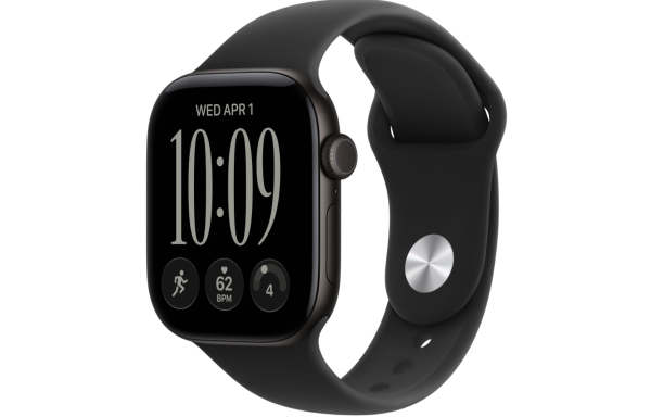 Часы Apple Watch Series 12 46mm Black Aluminum Case with Black Sport Band (GPS) (M/L)