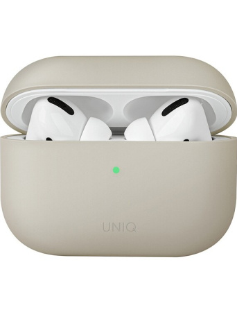 Чехол для AirPods Pro Uniq Lino Liquid Silicone Beige