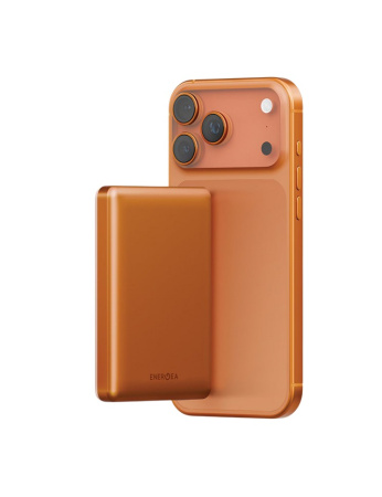 Внешний аккумулятор EnergEA AluPac 10K (CCC) MagSafe 10000 мАч 15W, USB-C 20W Ultra Light Aluminium Orange