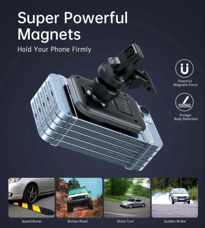 Автомобильный держатель с беспроводной зарядкой CHOETECH Magnetic Car Wireless Charger Qi