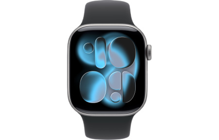 Часы Apple Watch Series 11 42mm Space Gray Aluminum Case with Black Sport Band (GPS) (размер S/M)