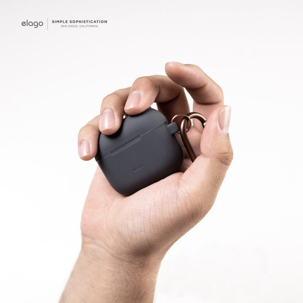 Чехол Elago для AirPods 3 (2021) Silicone Hang Case Dark Grey