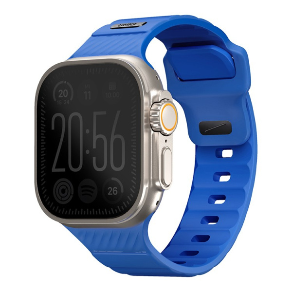 Ремешок для Apple Watch 42-49мм Uniq STRIDE FKM Rubber Volt Cobalt Blue