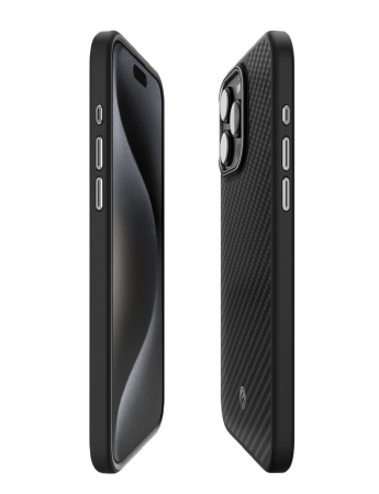 Защитный чехол Spigen Magnetic Enzo Aramid для iPhone 15 Pro Matte Black Защитный чехол Spigen Magnetic Enzo Aramid для iPhone 15 Pro Matte Black