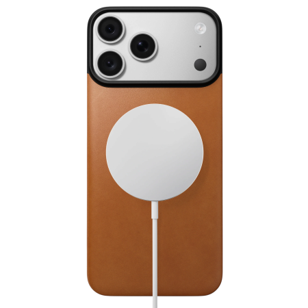 Кожаная задняя панель Nomad Magnetic Leather Back MagSafe (Horween) для iPhone 18 Pro/17 Pro Saddle